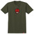 Spitfire Bighead Md Fill Military Green Ss L - Skateboard Tshirt