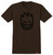 Spitfire Bighead Dark Chocolate/black Ss M - Skateboard Tshirt
