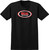 Real Oval Black/red/white Ss M - Skateboard Tshirt