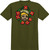 Krooked Mg Military Green Ss L - Skateboard Tshirt