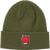 Spitfire - Bighead Fill Cuff Beanie Olive/red - Skateboard Beanie