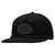 Real Oval Emb Snapback Hat Black/black - Skateboard Hat