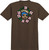 Krooked Mg Chocolate Ss L - Skateboard Tshirt