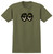 Krooked Eyes Camo Military Green Ss Xl - Skateboard Tshirt