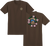 Krooked - Krooked Mg Ss S-dark Chocolate/cream - Skateboard Tshirt