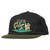 Real Emb Snapback Hat Charcoal/tan - Skateboard Hat