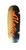 Alva Double Diamond Pool Crusher Gold/black/orange Red Splatter Shaped Wheel Wells Deck 11.0 X 34.0 - Skateboard Deck