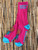 Happy Hour Mucho Relaxo Socks Hot Pink/teal - Skateboard Socks
