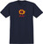 Krooked Sun Heart Navy Ss L - Skateboard Tshirt