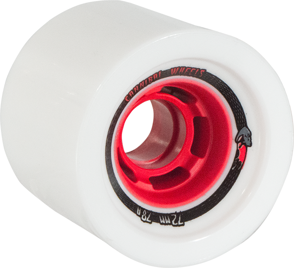 Venom - Cannibal Cobra Core 72mm 78a Wht / Red - (Set of 4) Skateboard Wheels