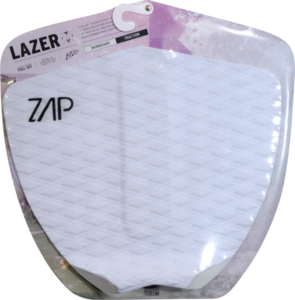 Zap - Lazer Tail Pad White - Surfboard Traction