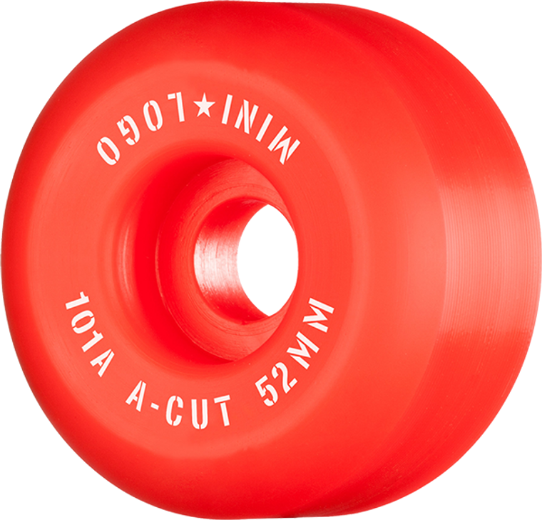 Mini Logo - Logo A-cut 52mm 101a Red Ppp (Skateboard Wheels - Set of 4)