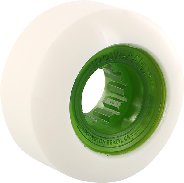 Powerflex - Rock Candy 56mm 84b Wht/clr.green (Skateboard Wheels - Set of 4)