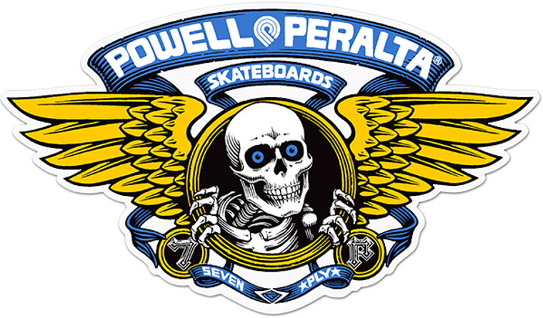 Powell Peralta - Winged Ripper Die-cut 5" Blue Decal