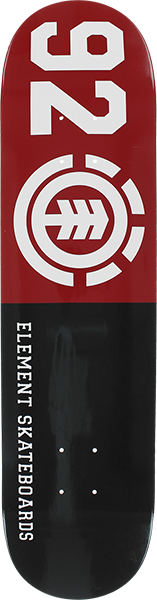 Element - 92 Classic Deck-8.0 Blk/red/wht - Skateboard Deck