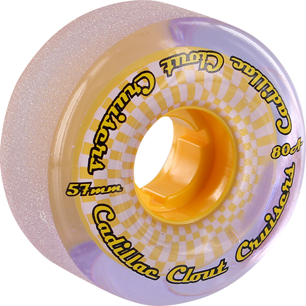 Cadillac - Clout Cruisers 57mm 80a Pur/yel - Skateboard Wheels (Set of Four)