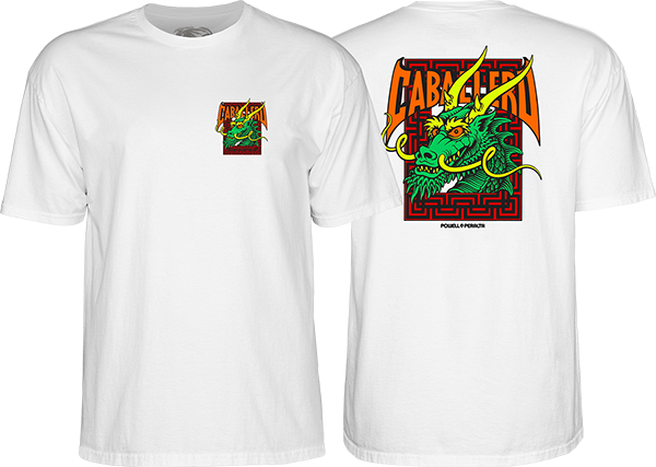 Powell Peralta - Cab Street Dragon Ss L-white - T-shirt