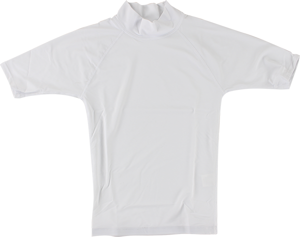 Block Surf - Surf Rash Guard / Short Sleeve Xs-white