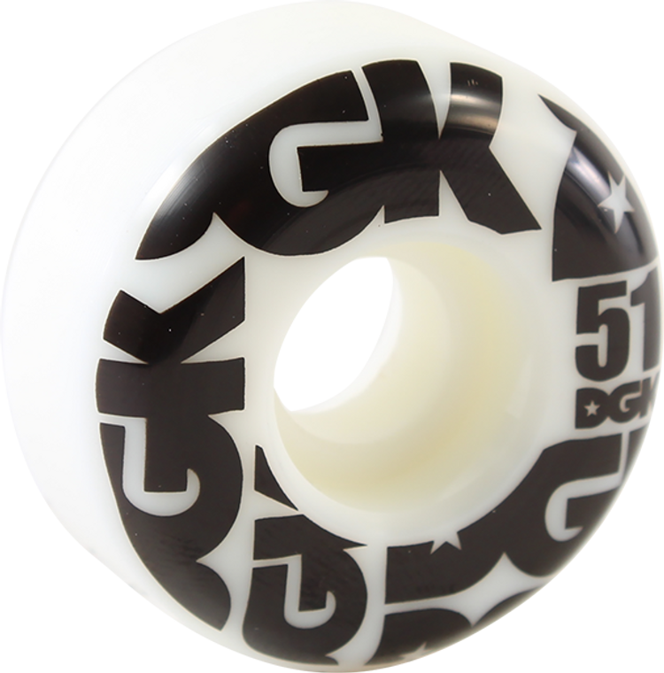 Dgk - Street Formula 51mm Wht/blk - Skateboard Wheels (Set of Four)