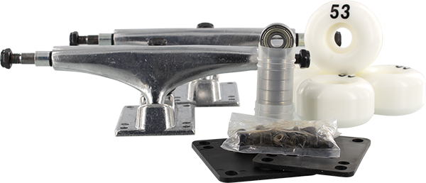 Essentials - Component Pack 5.5 Raw W/53mm White - Skateboard Trucks (Pair)