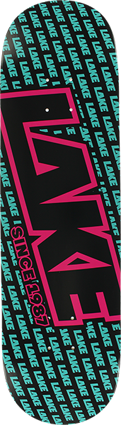 Lake - Miami Vice Logo Deck-8.3 Blk/blue/pink - Skateboard Deck
