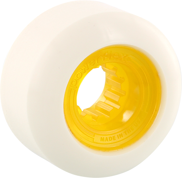 Powerflex - Rock Candy 58mm 84b Wht/cl.yellow - Skateboard Wheels (Set of Four)