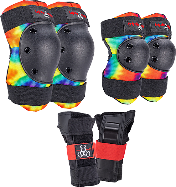 Triple Eight - 8 Saver 3/pk Pads M-tie Dye - Skateboard Pads