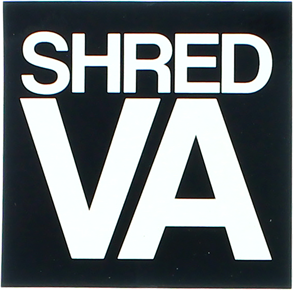 Shred Stickers - Stickers Printed Shred Va Stack 3" Blk/wht