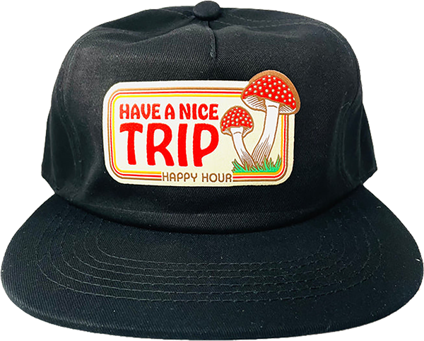 Happy Hour - Hr Have A Nice Trip Hat Adj-black - Skateboard Hat