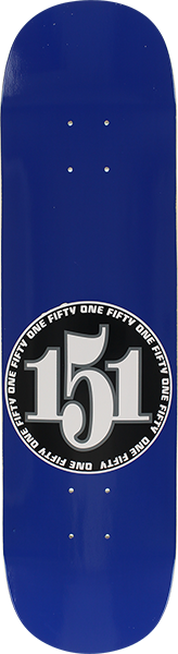 151 - Team Numbers Deck-7.75 Blue - Skateboard Deck