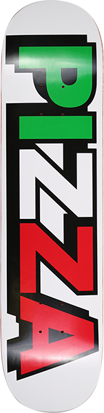 Pizza - Tri Logo Deck-7.75 White - Skateboard Deck