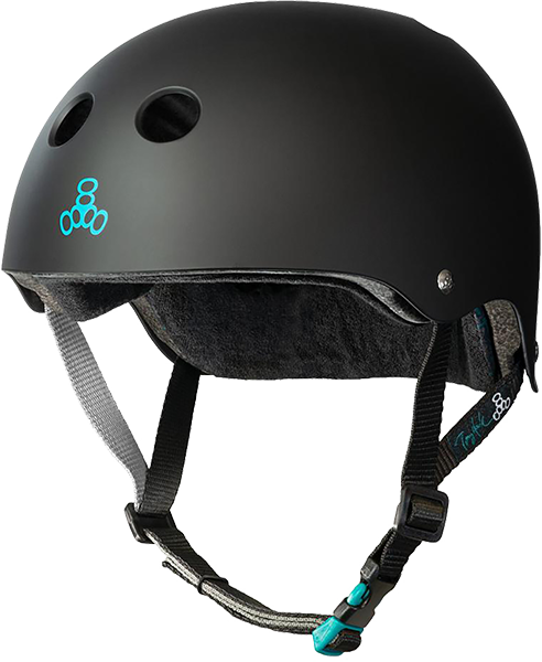 Triple 8 - Certified Sweatsaver L/xl-tony Hawk Matte Blk - Skateboard Helmet