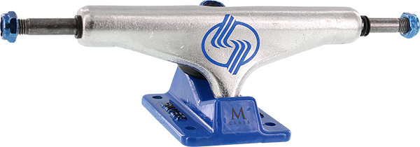 Silver - M-hollow 8.5 Polished/blue - Skateboard Trucks (Pair)