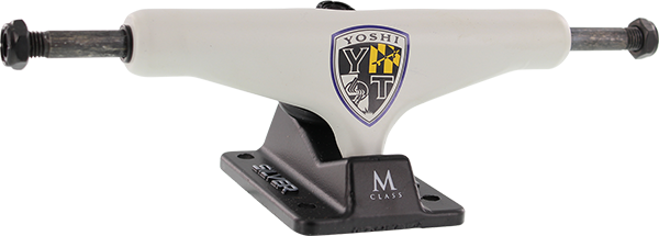 Silver - Yoshi M-hollow 8.5 Off Wht/blk - Skateboard Trucks (Pair)