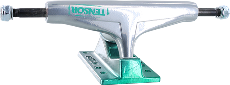 Tensor - Reg Alum 5.5 Stencil Mirror Raw/grn Fade - Skateboard Trucks (Pair)