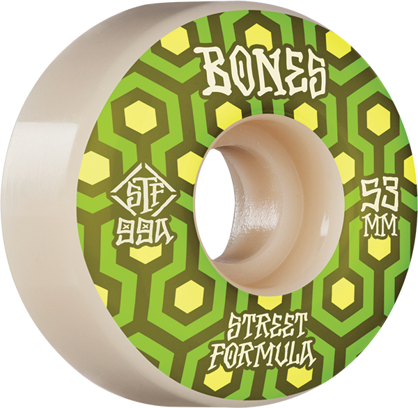 Bones Wheels - Stf V1 Retros 53mm 99a Wht - Skateboard Wheels (Set of Four)