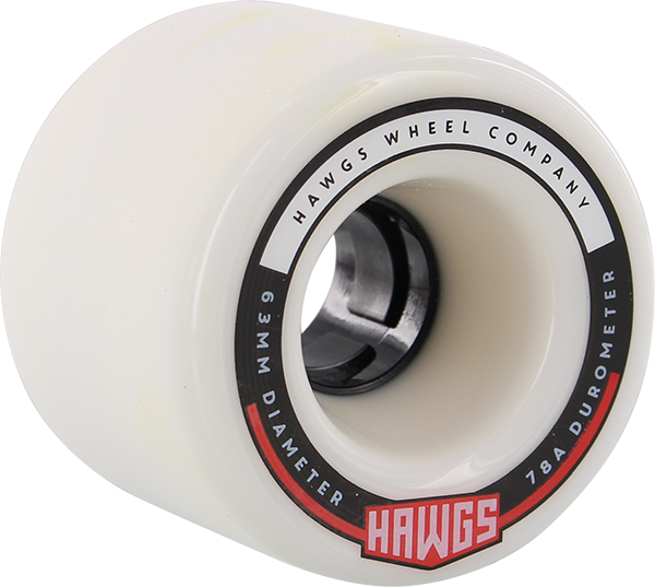 Hawgs - Fattie 63mm 78a White - Skateboard Wheels (Set of Four)