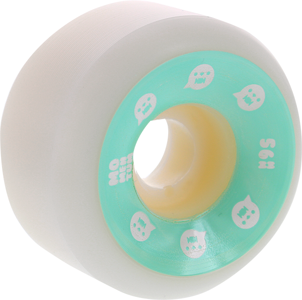 Momentum - Spiral V2 56mm 101a Wht/green - Skateboard Wheels (Set of Four)