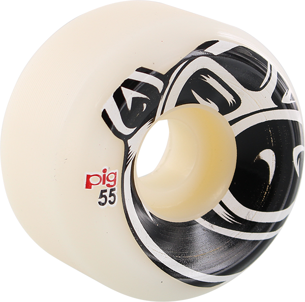 Pig - Conical 3d Pig 55mm 101a White - Skateboard Wheels (Set of Four)
