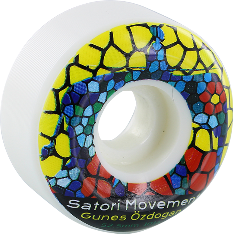 Satori - Ozdogan Stain Glass 52.5mm 80b White - Skateboard Wheels (Set of Four)