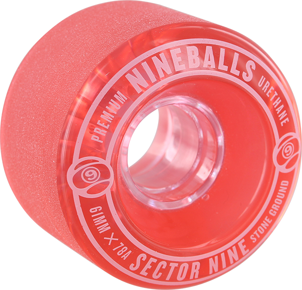 Sector 9 - 9 Ball 61mm 78a Clear Red - Skateboard Wheels (Set of Four)