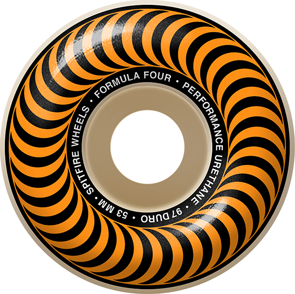 Spitfire - F4 97a Classic 53mm Nat W/org - Skateboard Wheels (Set of Four)