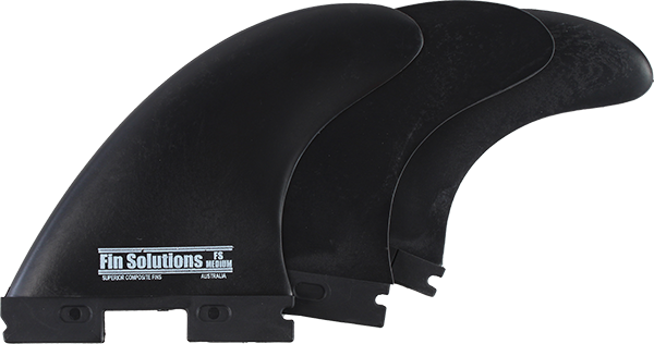Fin Solutions - Solutions Ffs Medium Black 3fin Set - Surfboard Fins