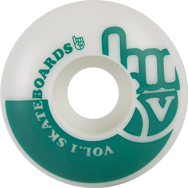Volume 1 - No.1 52mm White/teal - Skateboard Wheels (Set Of Four)