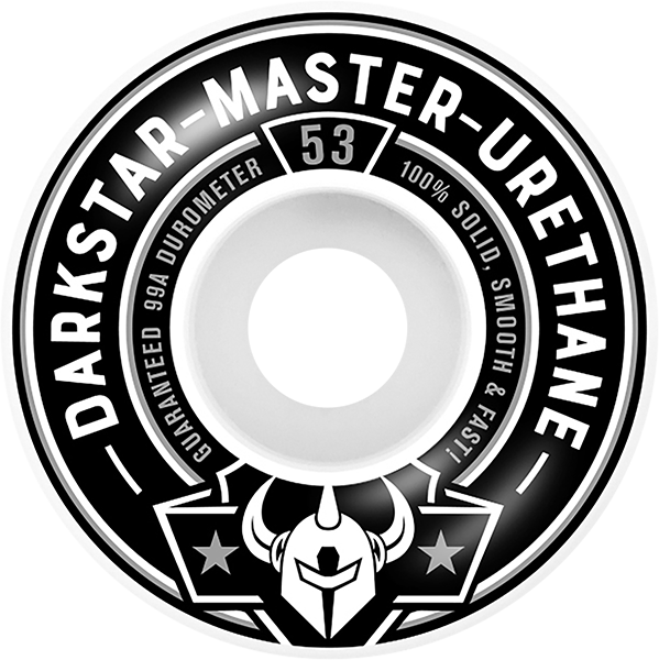 Darkstar - Responder 53mm Wht/silver - Skateboard Wheels (Set Of Four)