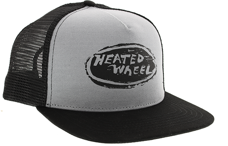 The Heated Wheel - Heated Wheel Oval Hat Adj-grey/blk - Skateboard Hat