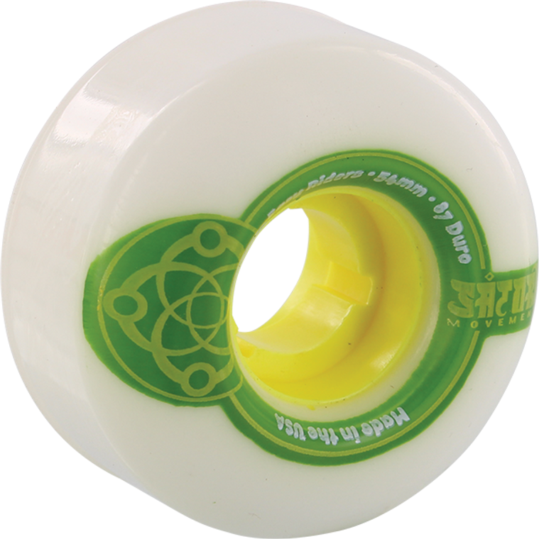 Satori - Easy Rider 54mm 87a Wht/grn - Skateboard Wheels (Set Of Four)