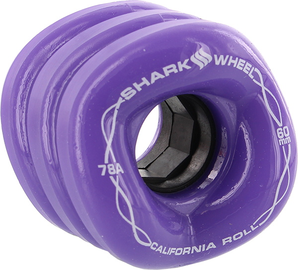 Shark Wheels - California Roll 60mm 78a Solid Purple - Skateboard Wheels (Set of Four)