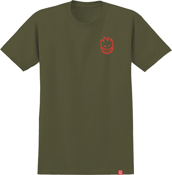 Spitfire - Lil Bighead Ss S-military Grn/red - T-shirt