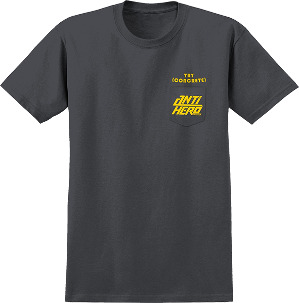 Antihero - Try Concrete Ss M-charcoal - T-shirt
